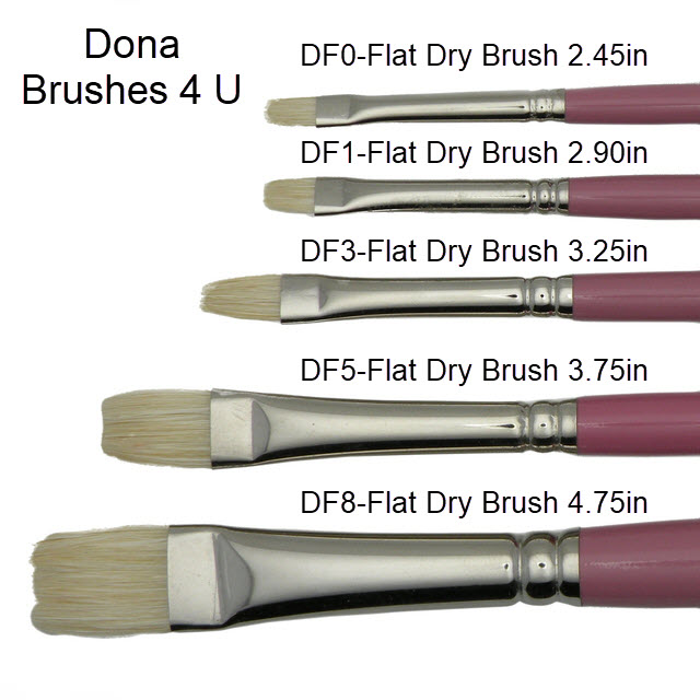 Dona Brushes 4 U Brush Kit #2 Flat Drybrush – Evans Ceramic Supply