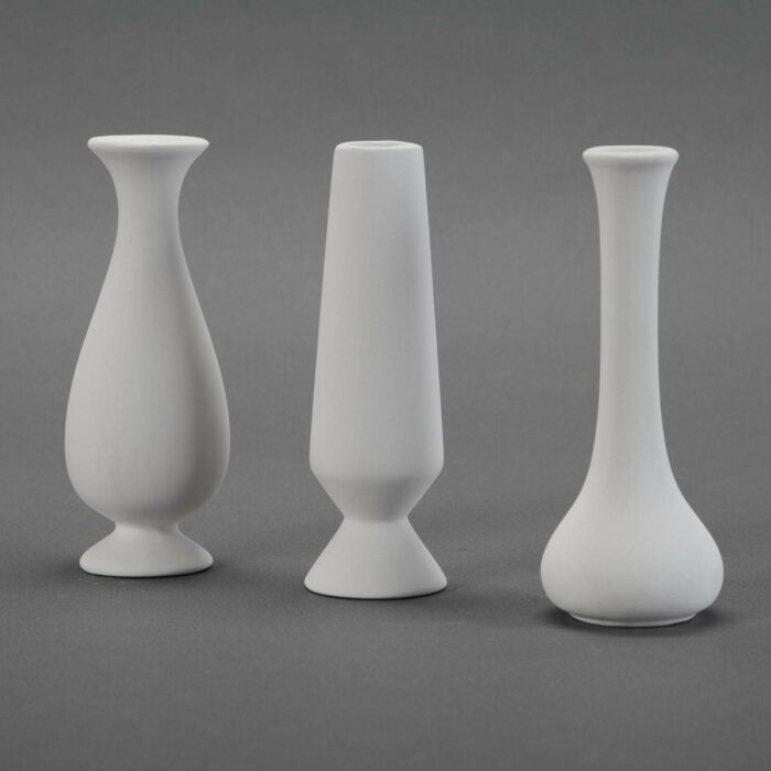 BQ SM 3 ASSORTED BUD VASES