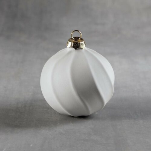 BQ SM RIBBON STRIPED ORNAMENT