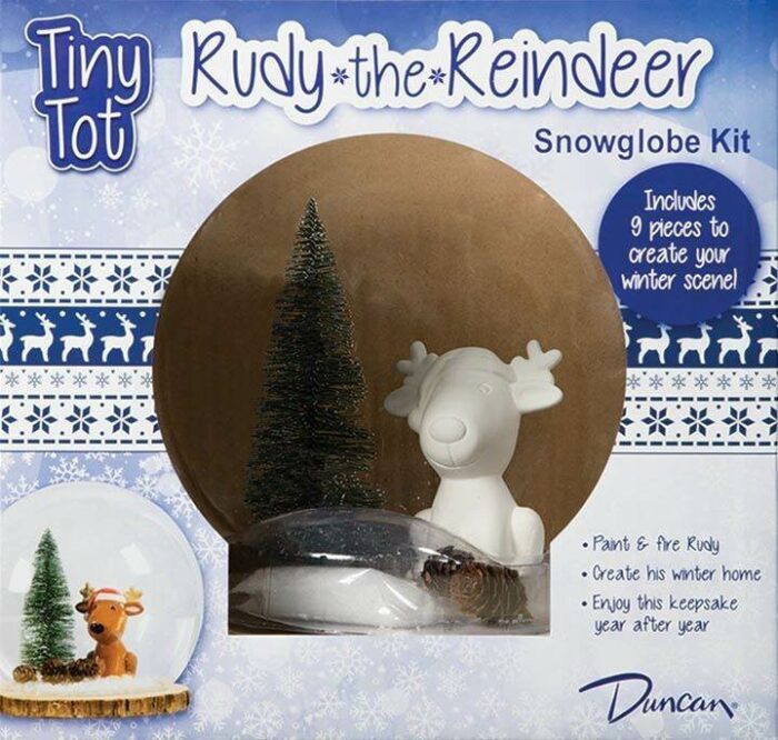 BQ XLG TINT TOT RUDY THE REINDEER SNOWGLOBE KIT