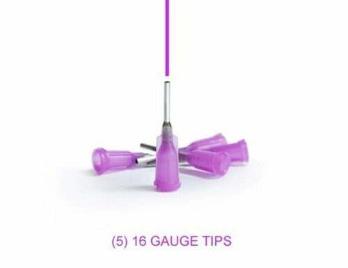 XIEM Precision Applicator Tips 5 ea 16 Gauge Purple