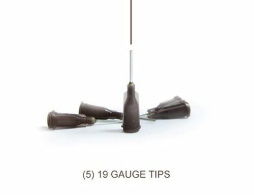 XIEM Precision Applicator Tips 5 ea 19 Gauge Brown