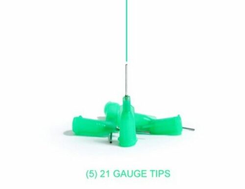 XIEM Precision Applicator Tips 5 ea 21 Gauge Green