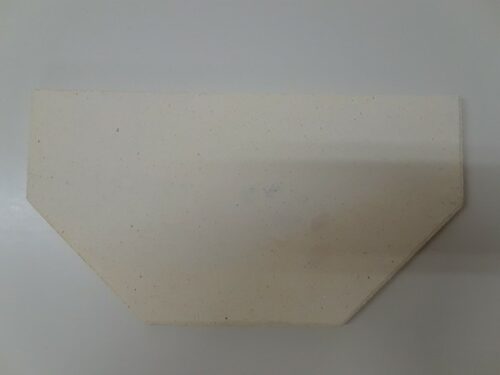 Cordierite Kiln Shelf Half Octogon 15 1/2 Inch x 7 3/4 x 5/8 Inch